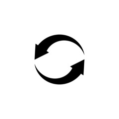 Refresh Icon in black flat design on white background