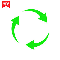 arrows cycle Icon symbol Flat vector illustration for graphic and web design. 