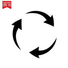 arrows cycle Icon symbol Flat vector illustration for graphic and web design. 