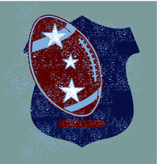 American football Athletic College sports print and embroidery graphic design vector art