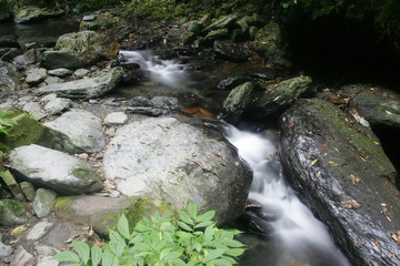 Beautiful creek landscape of Linmei Shihpan Trail
