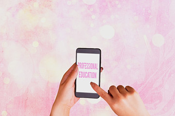 Writing note showing Professional Education. Business concept for Continuing Education Units...