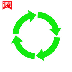 arrows cycle Icon symbol Flat vector illustration for graphic and web design. 