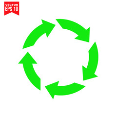 Obraz premium arrows cycle Icon symbol Flat vector illustration for graphic and web design. 