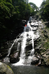 Sunny view of the  Qingshan Falls in Shimen area