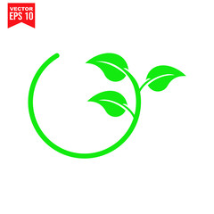 vector illustration of an abstract leaf symbol symbol Flat vector illustration for graphic and web design.	
