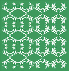 Deer and antlers graphic design vector art