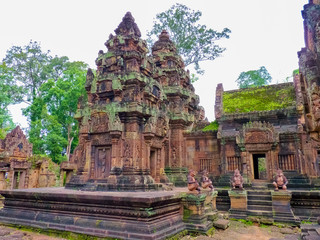 Banteay Srei Ruins Temple, Angkor, Siem Reap, Cambodia