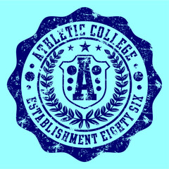 American College Athletic Academy print and embroidery graphic design vector art