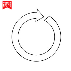 arrows cycle Icon symbol Flat vector illustration for graphic and web design.	
