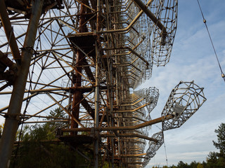 Moscow Eye so called Duga 3 or Chernobyl 2. Old Soviet military radar located near Pripyat village....
