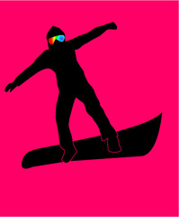 Winter sport snowboard graphic design vector art