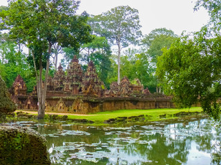 Fototapeta na wymiar Banteay Srei Ruins Temple, Angkor, Siem Reap, Cambodia