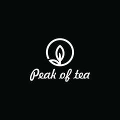 Obraz premium Tea leaf logo design vector