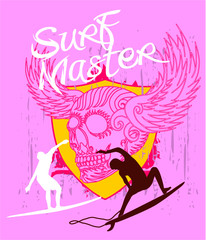 Surfer graphic design vector art