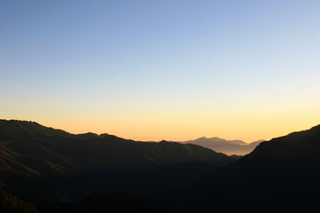 Beautiful sunrise in Hehuanshan