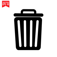 recycling symbol with garbage Icon symbol Flat vector illustration for graphic and web design.