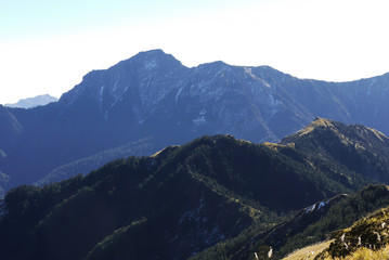 Fototapeta premium Beautiful landscape in Hehuan East Peak Trail
