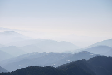 Fototapeta na wymiar Beautiful landscape in Hehuan East Peak Trail