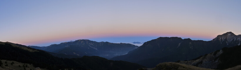 Obraz premium Beautiful sunset in Hehuanshan