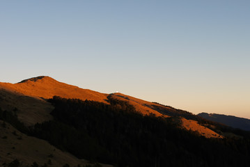Beautiful sunrise in Hehuanshan