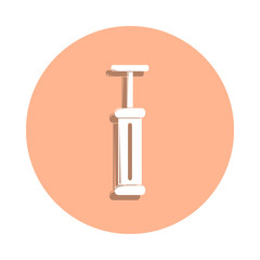 Pump for wheels badge icon. Simple glyph, flat vector of cars service and repair parts icons for ui and ux, website or mobile application