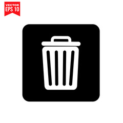 recycling symbol with garbage Icon symbol Flat vector illustration for graphic and web design.