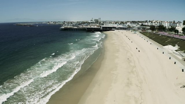 Redondo Beach Los Angeles County California Coast empty quarantine lockdown pandemic beach