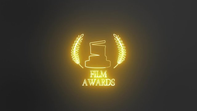 Film Awards Clapboard Laurel Light Reveal