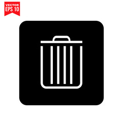 recycling symbol with garbage Icon symbol Flat vector illustration for graphic and web design.