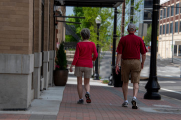 couple Urban walking