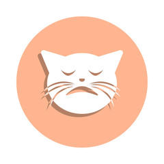 Triumph cat badge icon. Simple glyph, flat vector of cat smile icons for ui and ux, website or mobile application