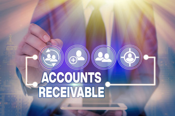 Handwriting text writing Accounts Receivable. Conceptual photo Legal Claim of Payment Money Owed to...