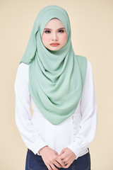 Isolated of Women wearing scarf with variety face expression