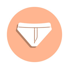 Men swimming trunks badge icon. Simple glyph, flat vector of clothes icons for ui and ux, website or mobile application