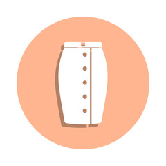 A narrow dress badge icon. Simple glyph, flat vector of clothes icons for ui and ux, website or mobile application