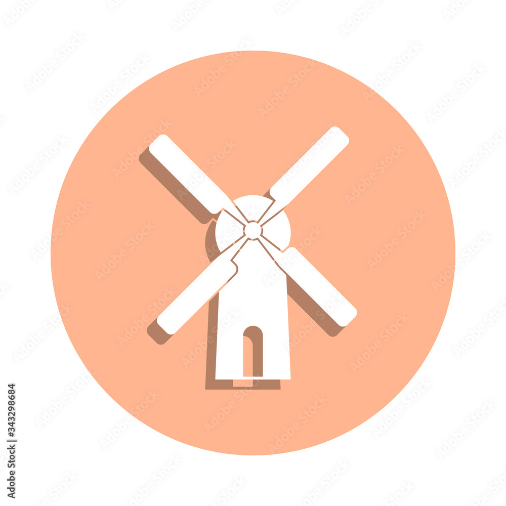 Poster mill badge icon. simple glyph, flat vector of farm icons for ui and ux, website or mobile applicatio