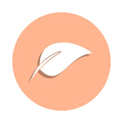 Plant leaf badge icon. Simple glyph, flat vector of farm icons for ui and ux, website or mobile application
