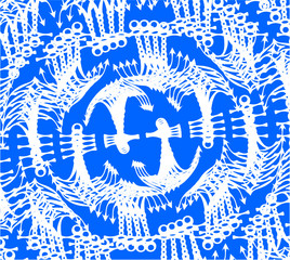 Obraz premium Nautical print embroidery graphic design vector art