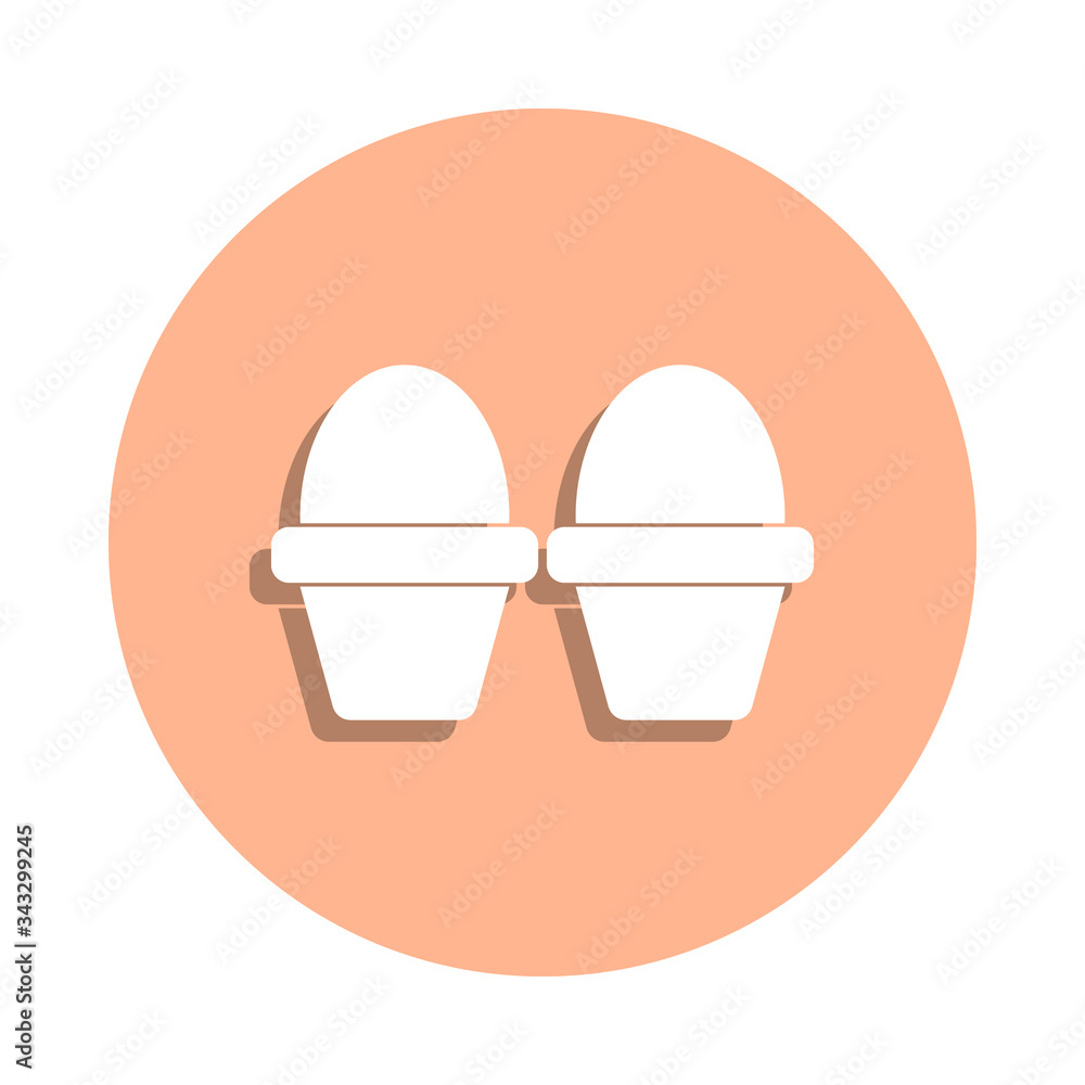 Poster eggs badge icon. simple glyph, flat vector of farm icons for ui and ux, website or mobile applicatio