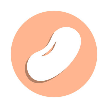 recommend clip art: Beans badge icon. Simple glyph, flat vector of farm icons for ui and ux, website or mobile application
