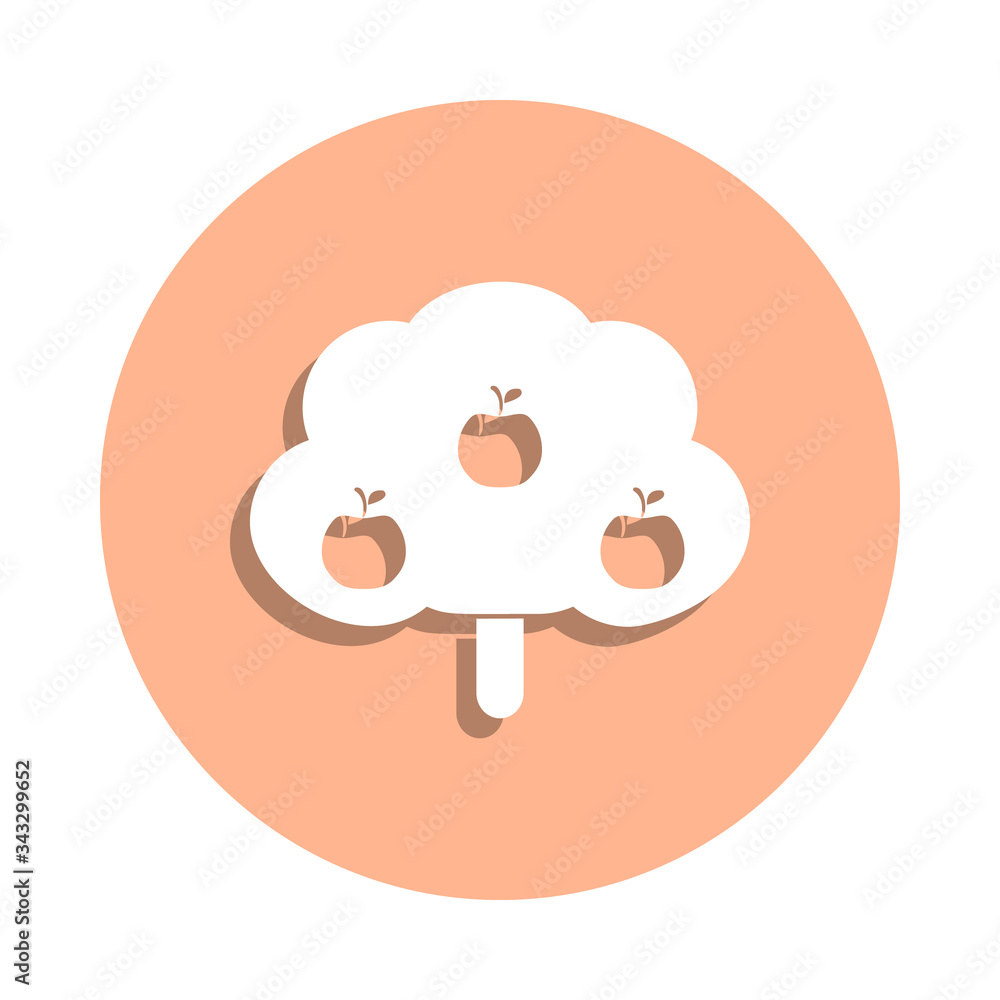 Aufkleber apple tree badge icon. simple glyph, flat vector of farm icons for ui and ux, website or mobile appl
