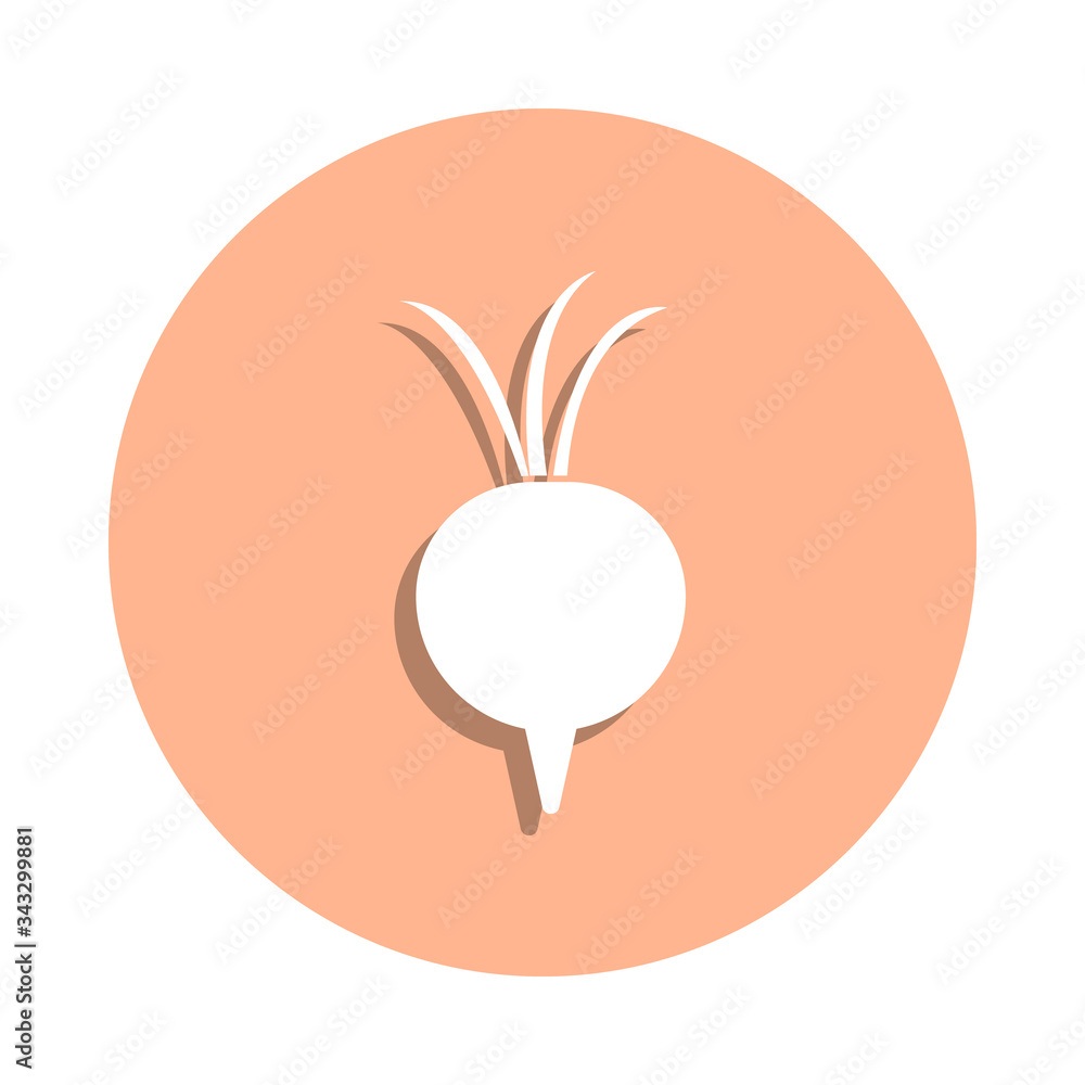 Poster beet badge icon. simple glyph, flat vector of farm icons for ui and ux, website or mobile applicatio