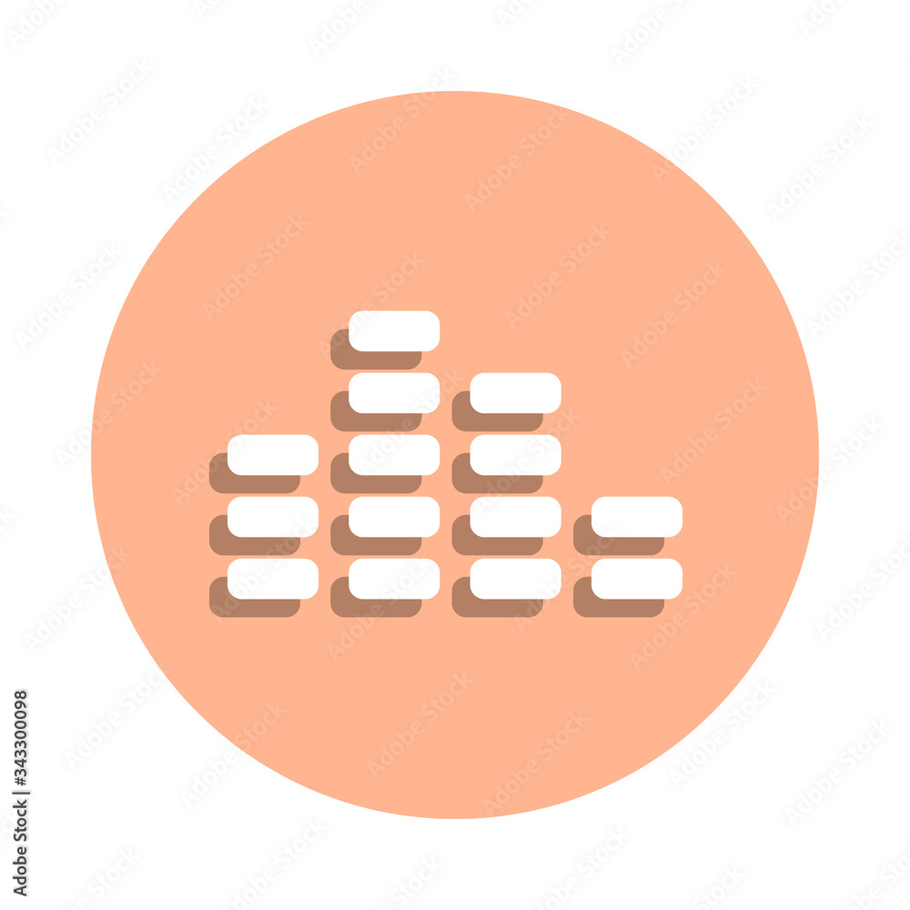 Poster sound equalizer badge icon. simple glyph, flat vector of music icons for ui and ux, website or mobil