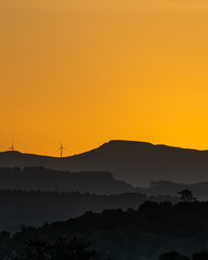 sunset in the mountains