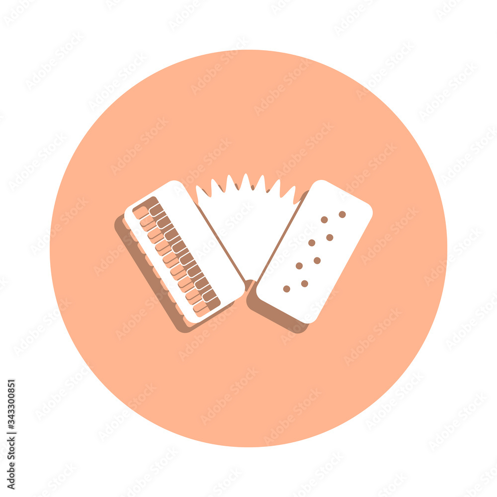Poster accordion badge icon. simple glyph, flat vector of music icons for ui and ux, website or mobile appl