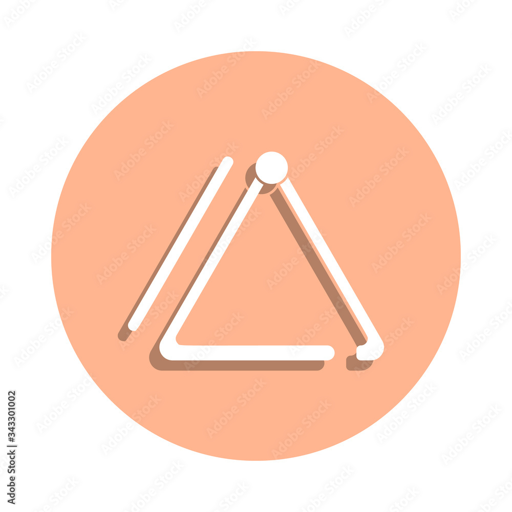 Aufkleber musical triangle badge icon. simple glyph, flat vector of music icons for ui and ux, website or mobi