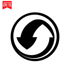 arrows cycle Icon symbol Flat vector illustration for graphic and web design.