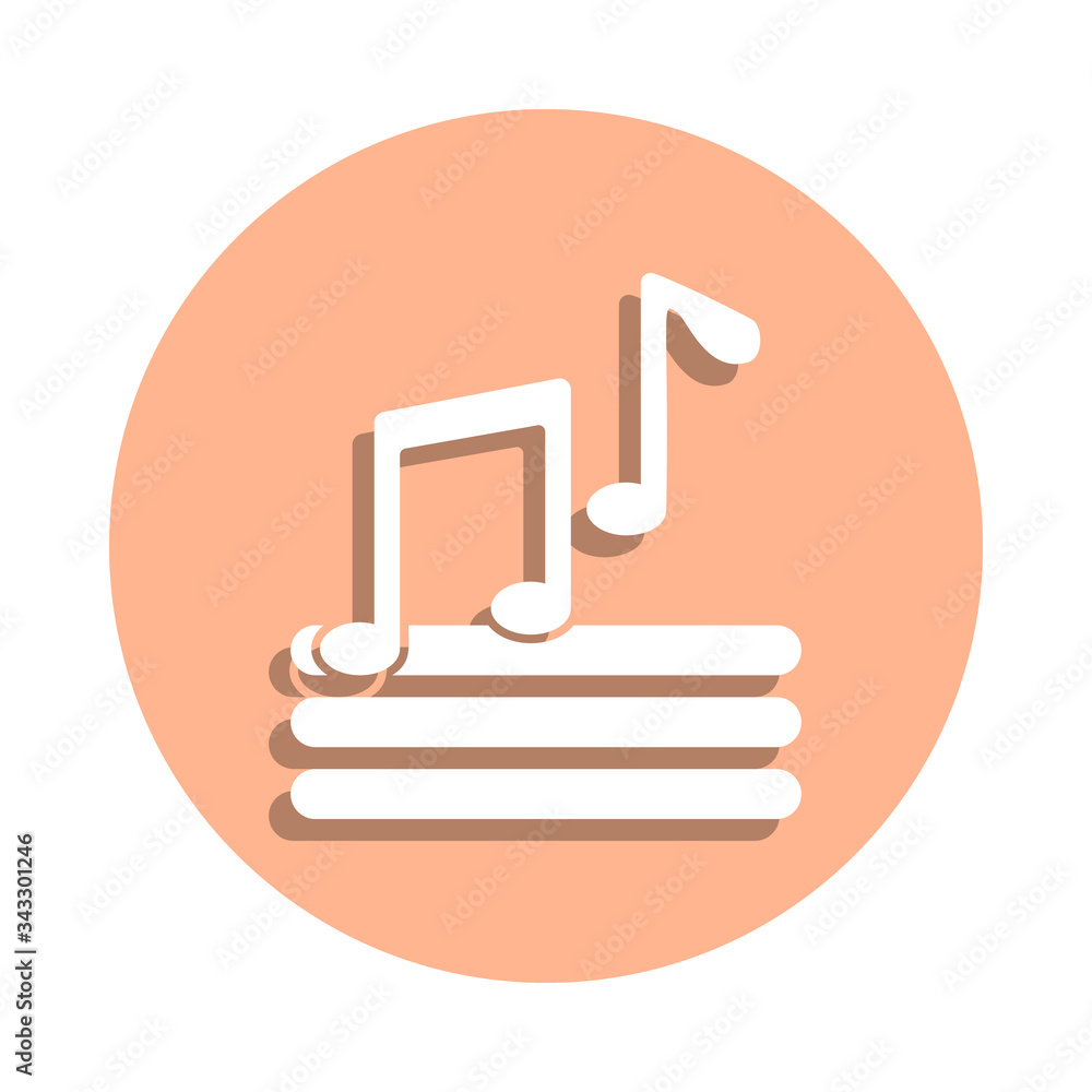 Poster music list badge icon. simple glyph, flat vector of music icons for ui and ux, website or mobile app