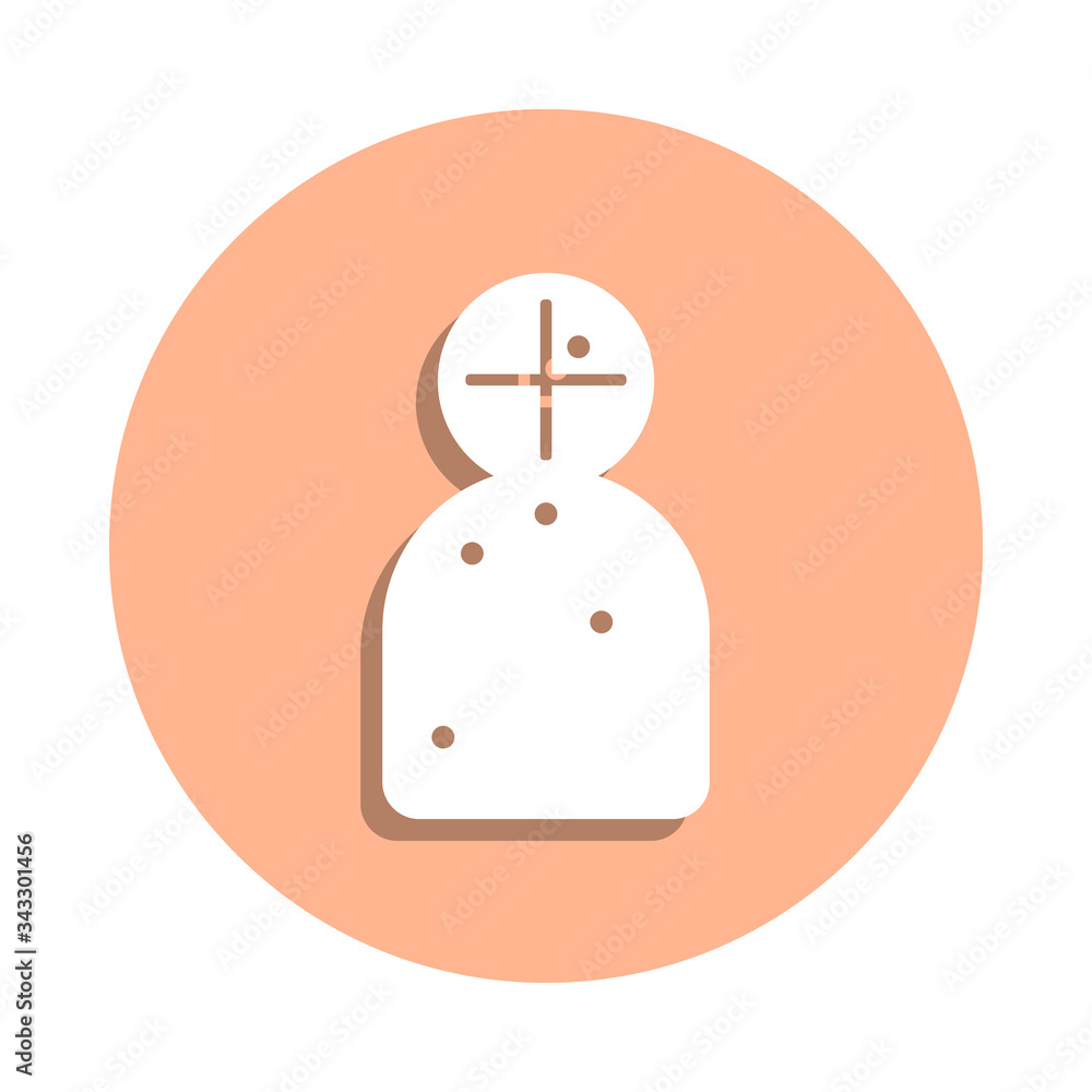 Poster firing range target badge icon. simple glyph, flat vector of police icons for ui and ux, website or 